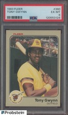 1983 Fleer #360 Tony Gwynn San Diego Padres RC Rookie HOF PSA 6 EX-MT