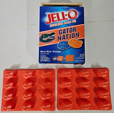 JELL-O Jigglers Mold Kit Gator Nation Florida Gators 2 Trays 24 Cavities No Mix