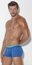 Code 22 Vintage Sports Mesh Electric Blue Low Cut Trunks Gay | Size S, Small