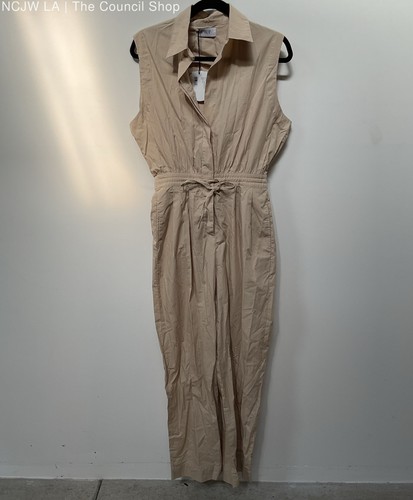 S/W/F Women's Beige Sleeveless Drawstring Romper Size XS