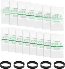 15 5 Pack 204814 HEPA Filter Bags plus Belts, for Kirby Vacuum