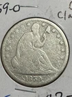 1859-o Seated Liberty Half Dollar, Type Coin, Free shipping