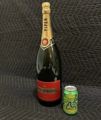 Champagne Bottle Display In Collectible Wine Bottles (1900-Now