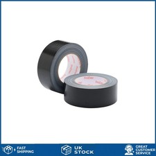 Heavy Duty Waterproof Black Gaffer Duct Tape Adhesive Repair 50mm x 50m 2pk 0.26 per metre
