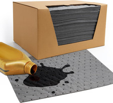 Upgrade 13"X9.8" Oil Absorbent Pads 100 Pack  Trimmable Mat with Professional-G