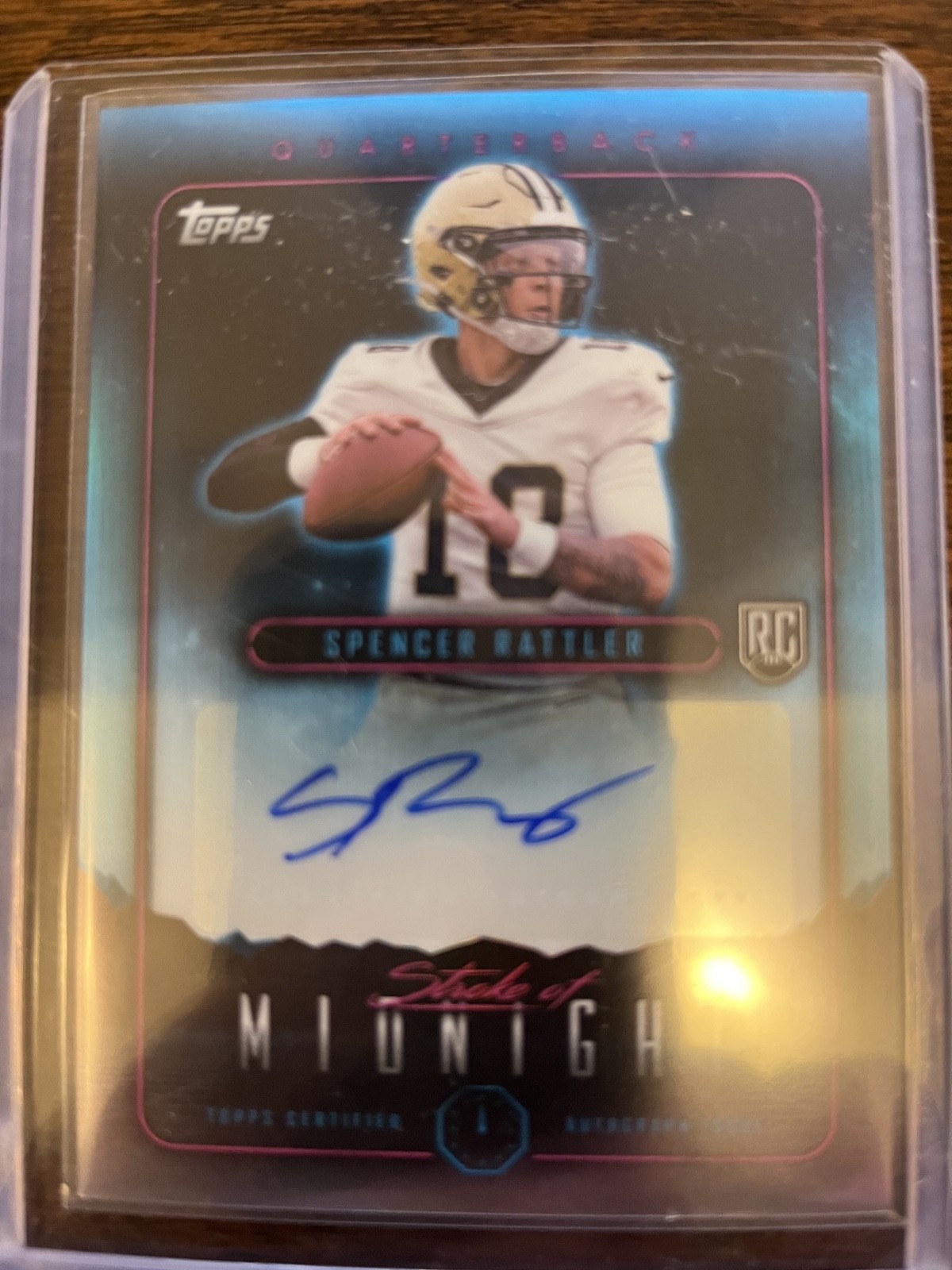 2024 Topps Midnight - Stroke of Midnight Autographs Spencer Rattler #SMA-SR (AU,