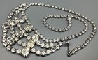 Vintage Weiss Silver  Glass Clear Rhinestone  Elegant Choker Bib Necklace — photo 3