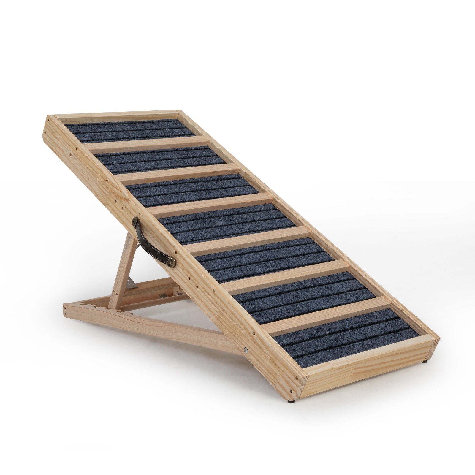 COZIWOW 39'' Adjustable Pet Ramp Wooden Folding Dog Car Ramp Stair for ...