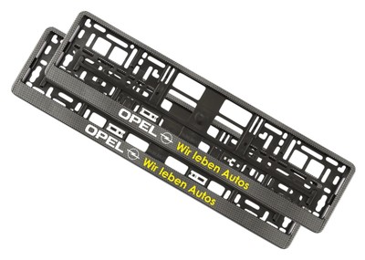 2X Kennzeichenhalter für europäische Kennzeichen in Carbon-Optik für...
