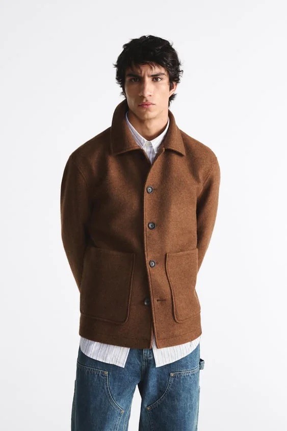 Zara Men's Wool Blend Jacket Medium RRP £90