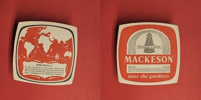 Mackeson taste the goodness Gipsy Moth IV Brauerei Bierdeckel Bier