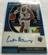2020-21 Prizm Draft Picks Basketball Caleb Homesley Liberty Blue Prizm Auto #d