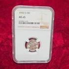 1943-S  10C  MERCURY SILVER DIME ☆NGC STAR GRADE☆  NGC MS65☆  #4650891-013