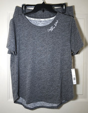 NWT Rae Dunn Coffee Time Women's Large Pajama Top Shorts 2 PC Set Heather Grey