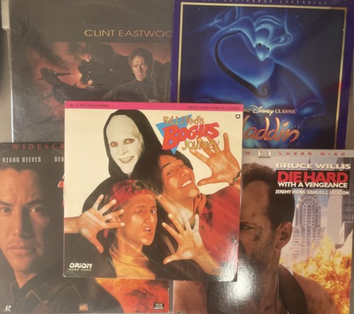 #ad #ad LaserDisc Movie Lot Disney Aladdin Speed Die Hard Firefox Bill amp; Ted $24.95