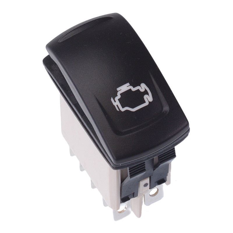 APEM Engine Latching Red 24V LED Automotive Rocker Switch DPDT IP68