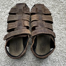 Stride Rite Hudsen Fisherman Brown Sandals Youth 13.5W