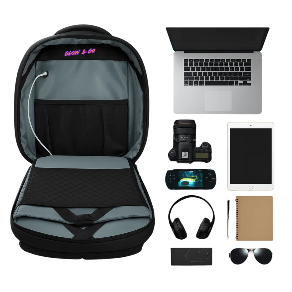 Mochila LED con pantalla programable - Glow&Go Foto 3 de 3