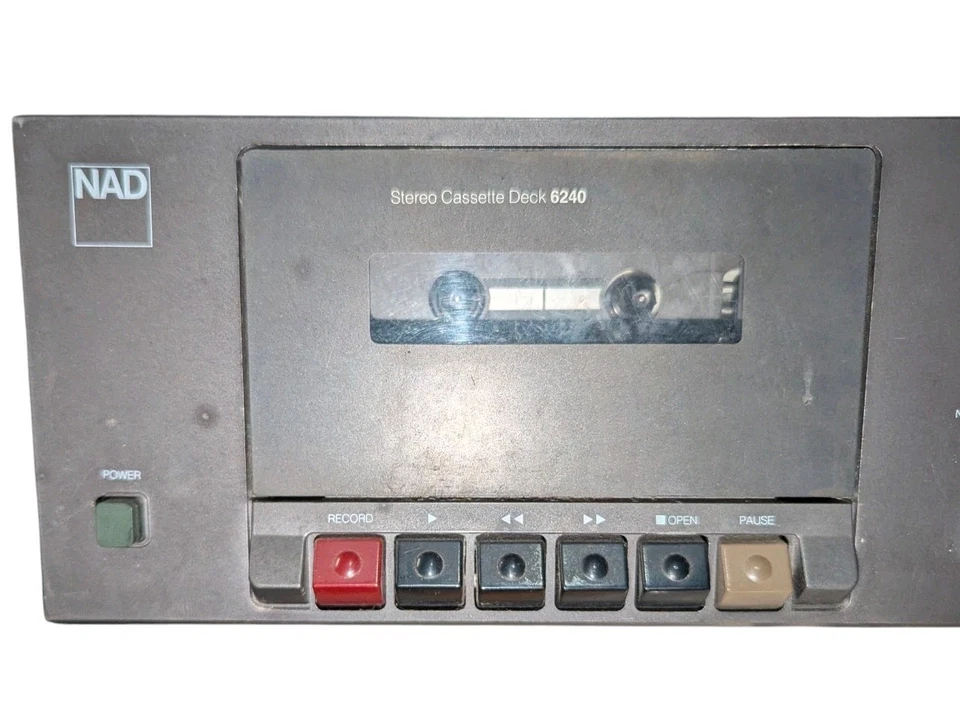 NAD 6240 Estéreo Cassette Deck Dolby Hecho en Japón HiFi Audio Probado Funciona Foto 3 de 4