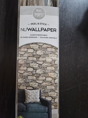 NuWallpaper Hadrian Stone Wall Vinyl Peel & Stick Wallpaper Roll (Covers 30.75