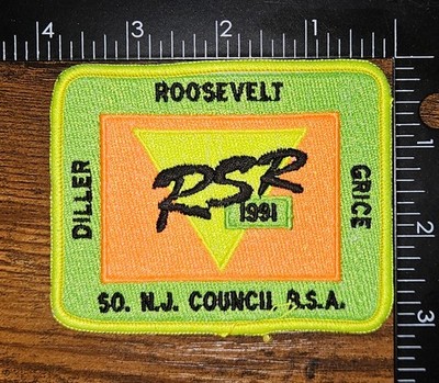 Southern New Jersey Council Roosevelt Diller Grice District 1991 BSA Neon Patch