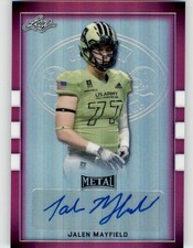 2018 Leaf Army All American Bowl Metal Autographs Pink Jalen Mayfield #JM1 /20
