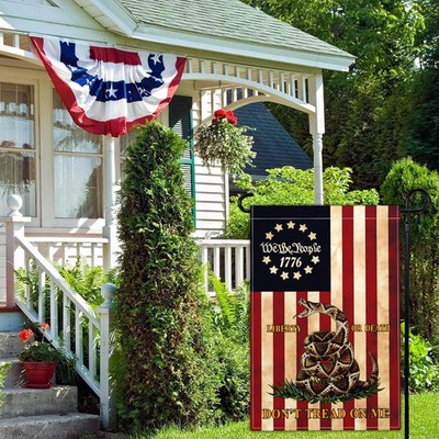 Don't Tread On Me Garden Flag, We The People Patriotic Printed Flag
