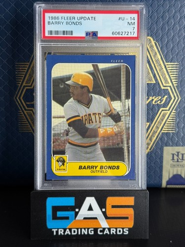 1986 Fleer Update - Barry Bonds #U-14 (RC) PSA 7 Near Mint
