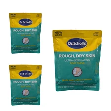3x Dr. Scholl's Rough Dry Skin Foot Mask ,Peels & Softens Skin EXP 6/20/27