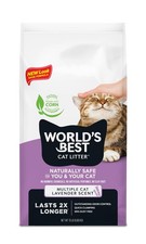Premium Lavender Cat Litter - 15 lbs, Natural, Quick Clumping, Flushable, 99 