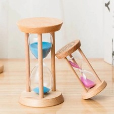 Sand Hourglass Timer 3 Minutes Egg Sandglass Timer Clock Decor Wooden Gift