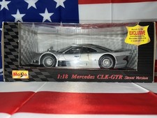 Mercedes Benz CLK GTR Street Version Silver Mercedes Benz Street Version 1/18