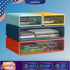 Desk Organizer with Drawers Stackable Desktop Storage Compartments