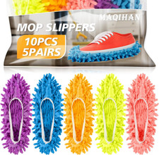 10 Mop Slippers for Floor Cleaning - Size 8 Mop Socks Women Mopping Cleaning Soc
