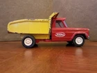 Vintage Mini Tonka Dump Truck Red & Yellow Pressed Steel 1960s Toy Truck Jeep