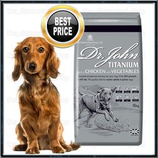 Dr. John Titanium Dry Dog Food 15kg | Chicken Veg & Green-Lipped Mussel Adult 1.70 per kilo