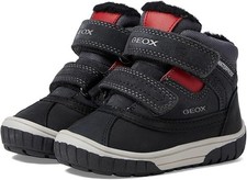 NIB Geox Baby Boys' Omar Wpf Waterproof Dark Gray/Red Shoes Size 4.5 US