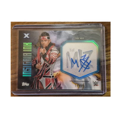 Topps 2025 Exalted WWE Insignia Ink The Miz Auto INI-MIZ Aqua /99