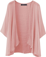 ZANZEA Damen Dünner Sommer Strickjacke Leopardenmuster Loose Bikini Cover up Lan