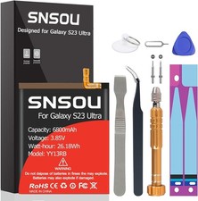 Galaxy S23 Ultra Battery 2024 Upgraded 6800mAh EB BS918ABY Li Polymer Battery