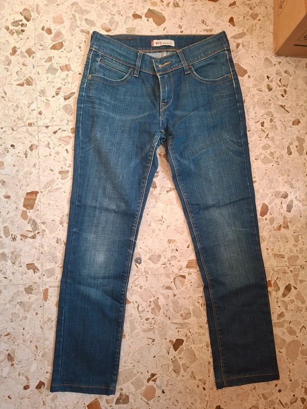 Levi’s 473 Jeans Uomo Regular Fit Blu denim vita 30 interno 34 taglia 44