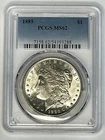 1885 Morgan Silver Dollar $1 PCGS MS62 ~ Bright White ~  Free US Shipping