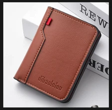 1Pc New Ultra-thin Mini Soft PU Leather Credit Card Wallet Holder Short Vertical