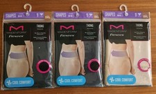 Maidenform Shapes LOT OF 3 Flexees 3XL Firm Shaper Thongs BLACK  NUDE 8568