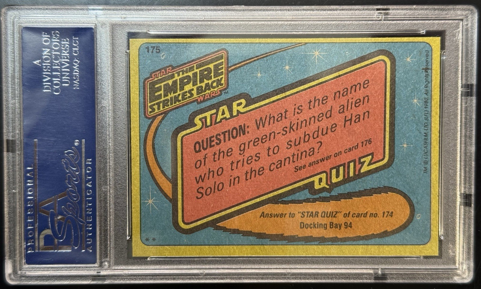 Kenny Baker Signed Star Wars 1980 Topps Vault Empire Strikes Back #175 PSA Cards view 2