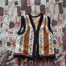 Vintage Ukrainian vest. boho style vest hippie style vest, floral pattern vest 9
