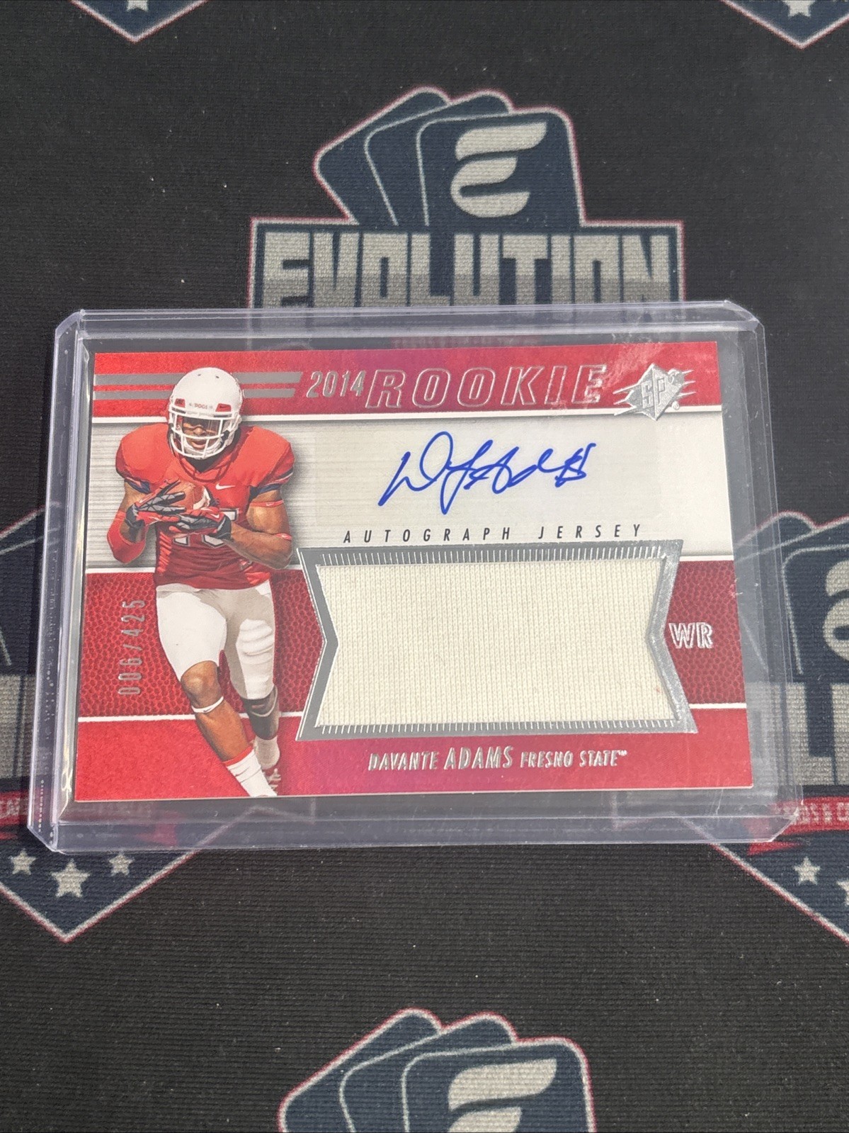 Davante Adams Spx #75 Autograph Jersey Red