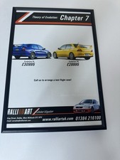 FRAMED Original Mitsubishi Evo VI VII Ralliart Magazine Advert Poster Retro