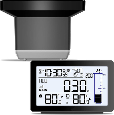 Wireless Rain Gauge Outdoor, Self-Emptying Digital Rain Gauges Outdoors Best Rat