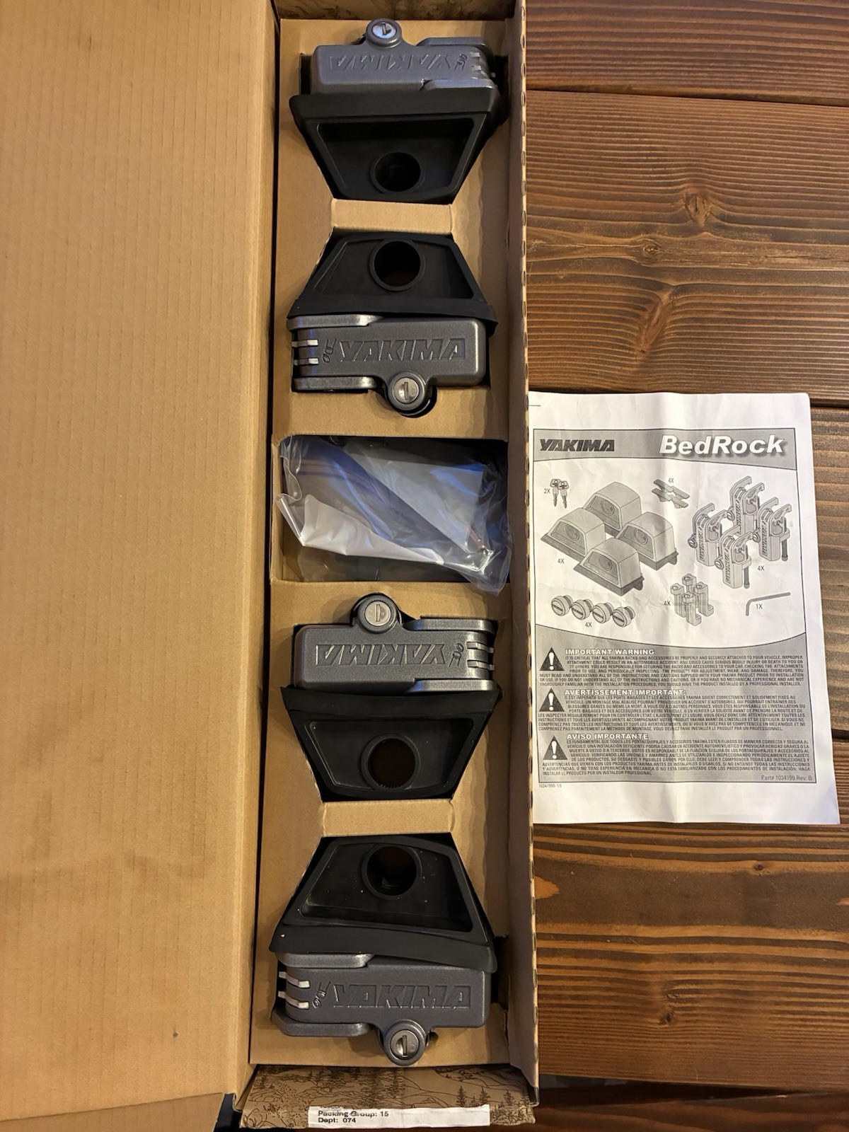 Yakima Bedrock #01140 Truck Bed Set of 4 Towers Rack For RoundBars